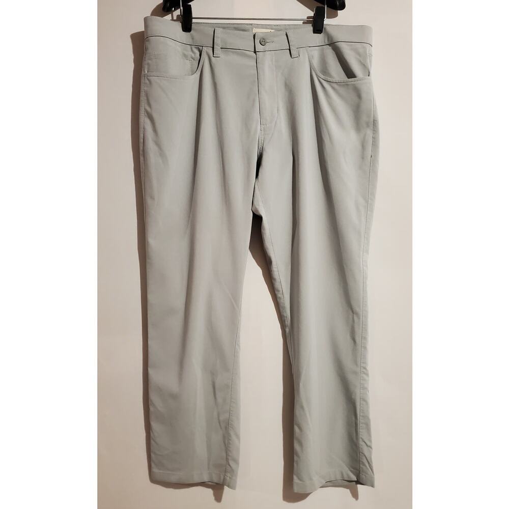 Tasc Performance Tailored Pants Mens Size 38 Gray Straight Leg Bamboo Blend